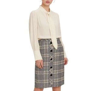 Ann Taylor Plaid Pencil Skirt Size XS